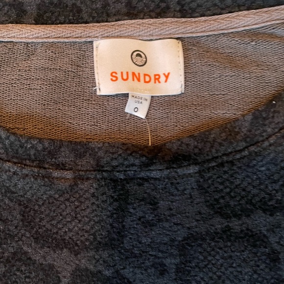 Sundry Snake Print Sweater with Stripe Detail - Picture 4 of 7